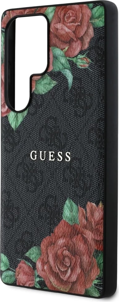 Mbështjellës Guess Leather 4G Flowers Print Metal Classic Logo MagSafe për Samsung Galaxy S25 Ultra, Zi Mbështjellës Guess Leather 4G Flowers Print Metal Classic Logo MagSafe për Samsung Galaxy S25 Ultra, Zi
