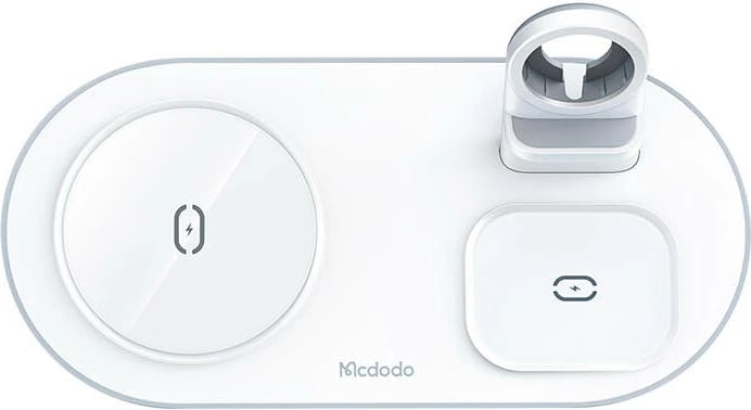 Karikues wireless Mcdodo CH-7060 3-në-1, 15W, i bardhë