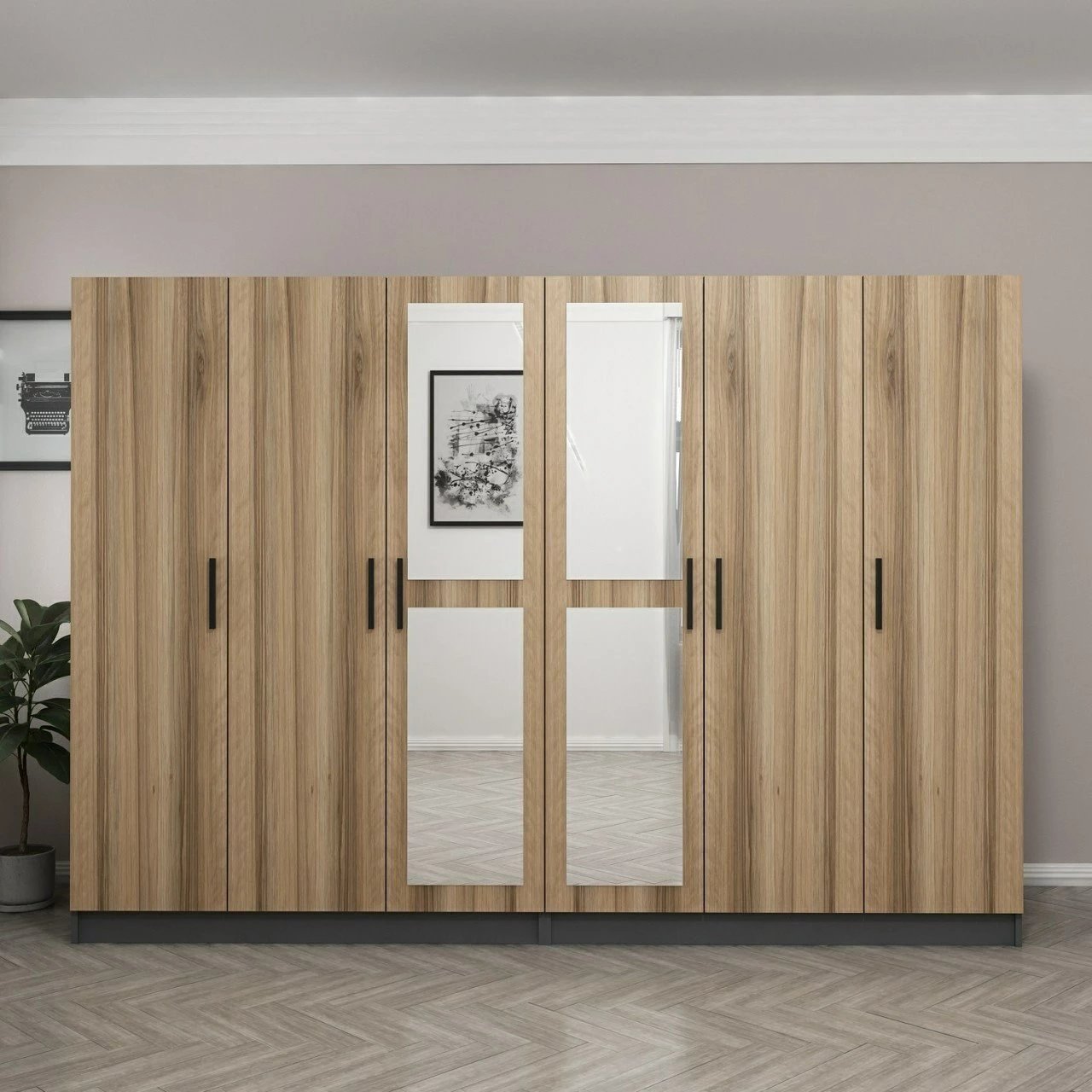 Dollap për dhomë gjumi, ngjyrë Dore, Skye Decor, 5017