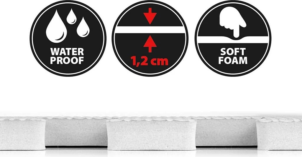 Tapet puzzle prej shkumës, Milly Mally Jolly 2x2, 148.5 x 148.5 cm, trashësi 1.2 cm, 24 copë, gri