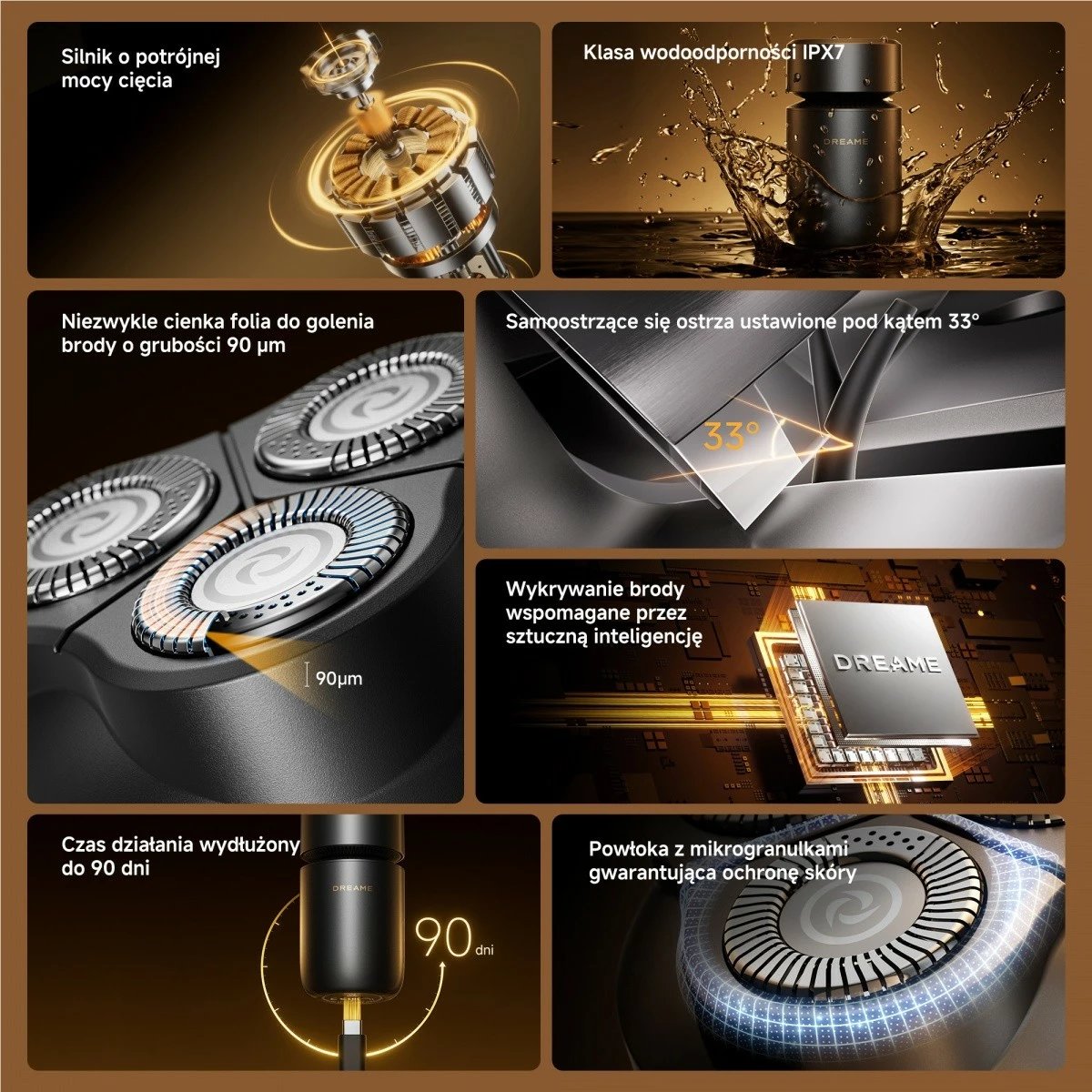 Makinë rroje Dreame S7, jetë baterie 90 min, karikim 90 min, për meshkuj, e zezë