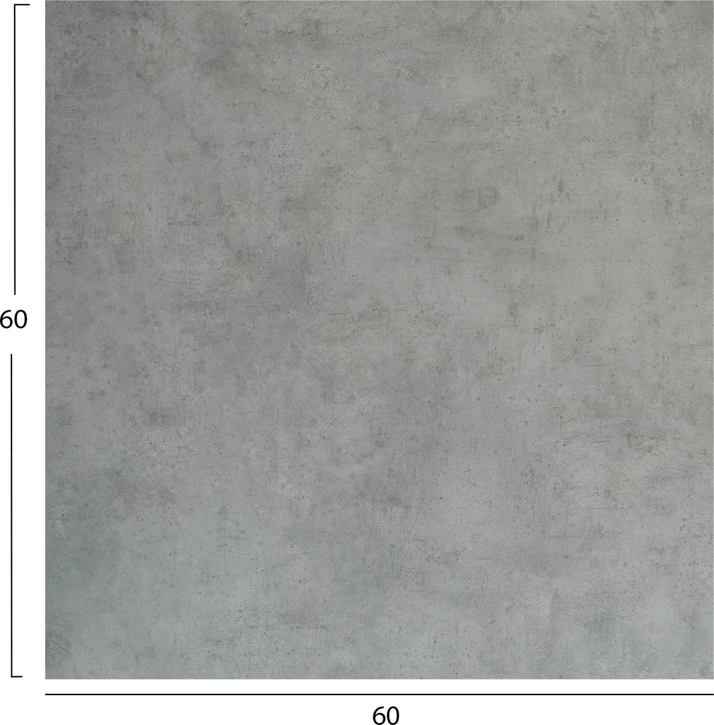 Sipërfaqe tavoline katrore, ngjyrë çimento, HPL, 60x60cm, set prej 2 copash