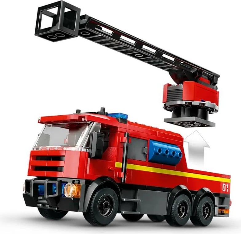 Set LEGO City stacion zjarri me kamion 60414, 843 pjesë, për fëmijë, plastikë
