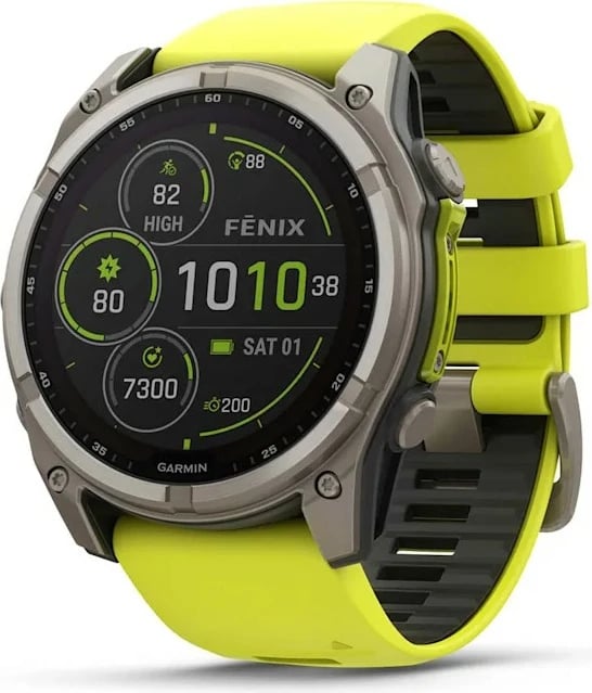 Smartwatch Garmin Fenix 8 Amoled Sapphire 51mm, yellow/grey