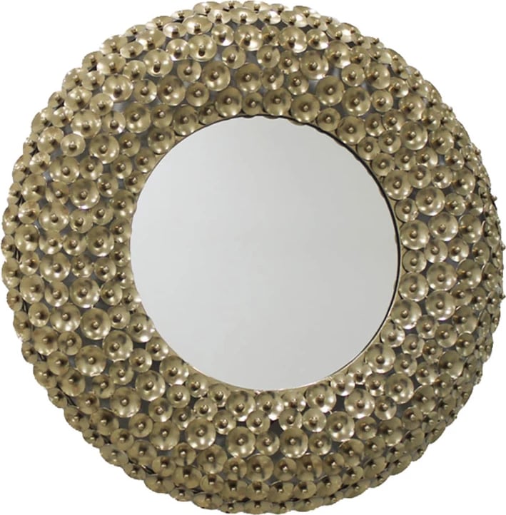 Pasqyrë muri POPPY 62, ngjyrë ari antik, 62x62x7