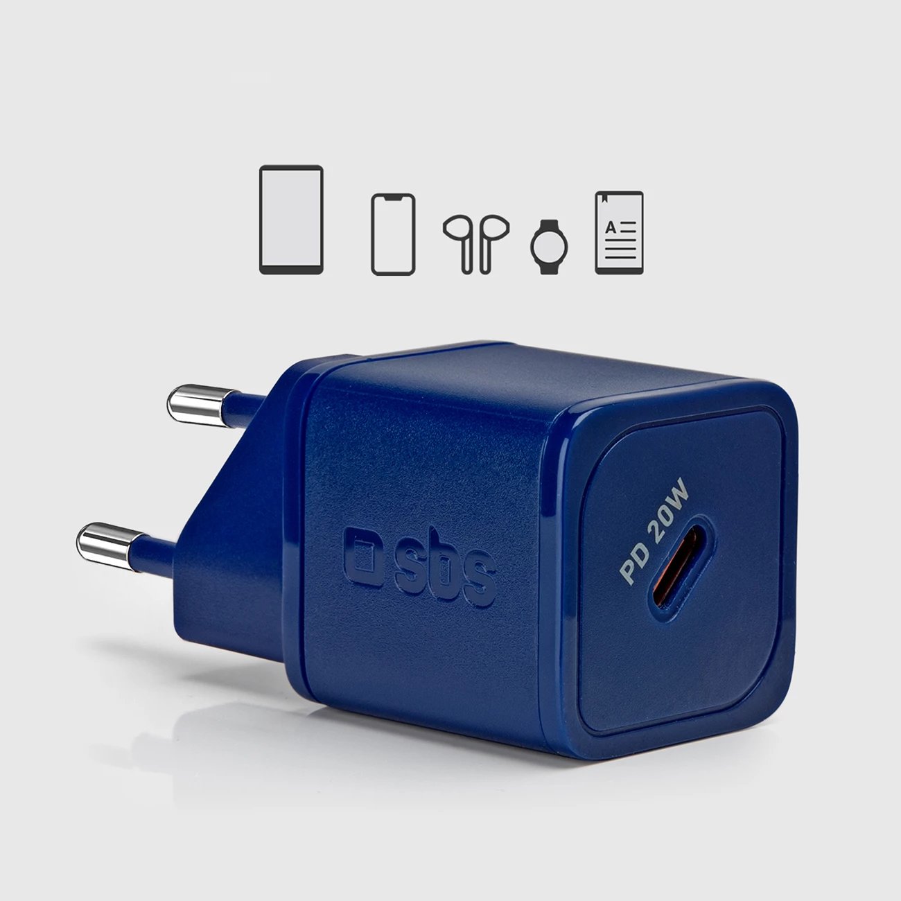 Karikues muri SBS TETRGAN1C20B, 20W, GaN, USB-C, Kaltër
