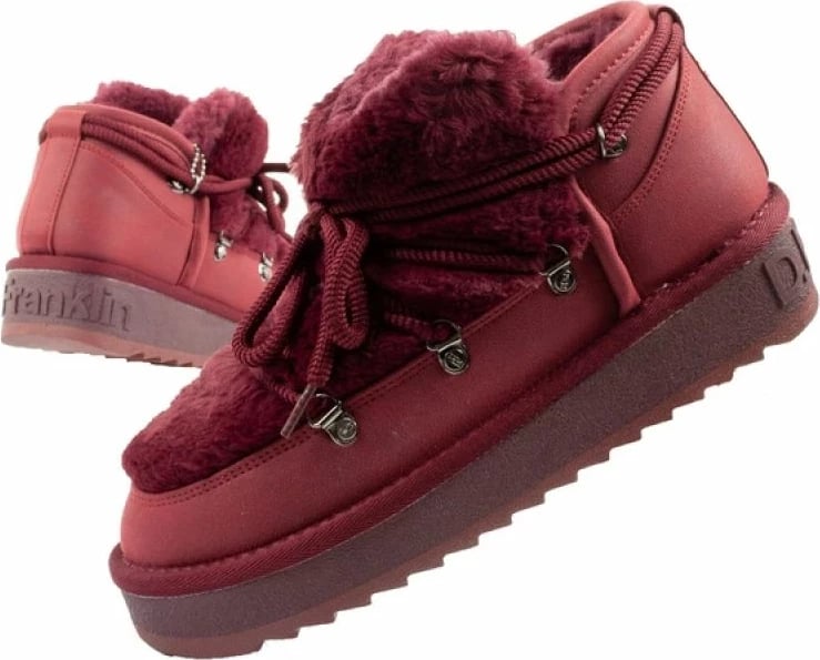 Çizme dimri për femra D.Franklin, burgundy