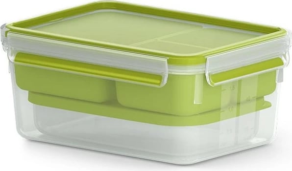 Lunchbox Emsa Clip & Go N1071600 XL, transparent, gjelbër e hapur