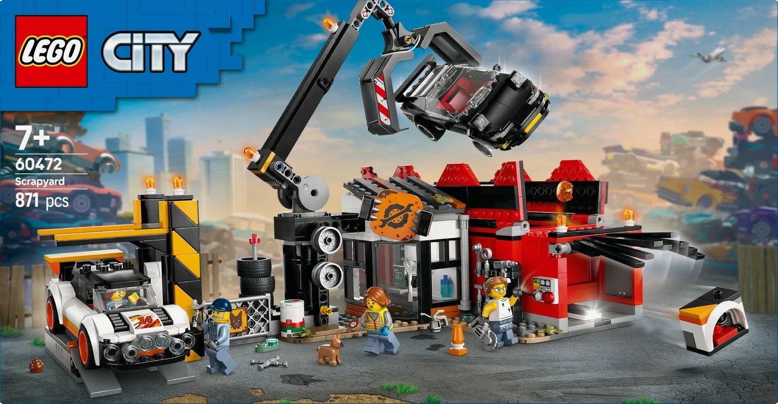 Set ndërtimi LEGO City 60472 Scrap Yard me vetura, 871 pjesë