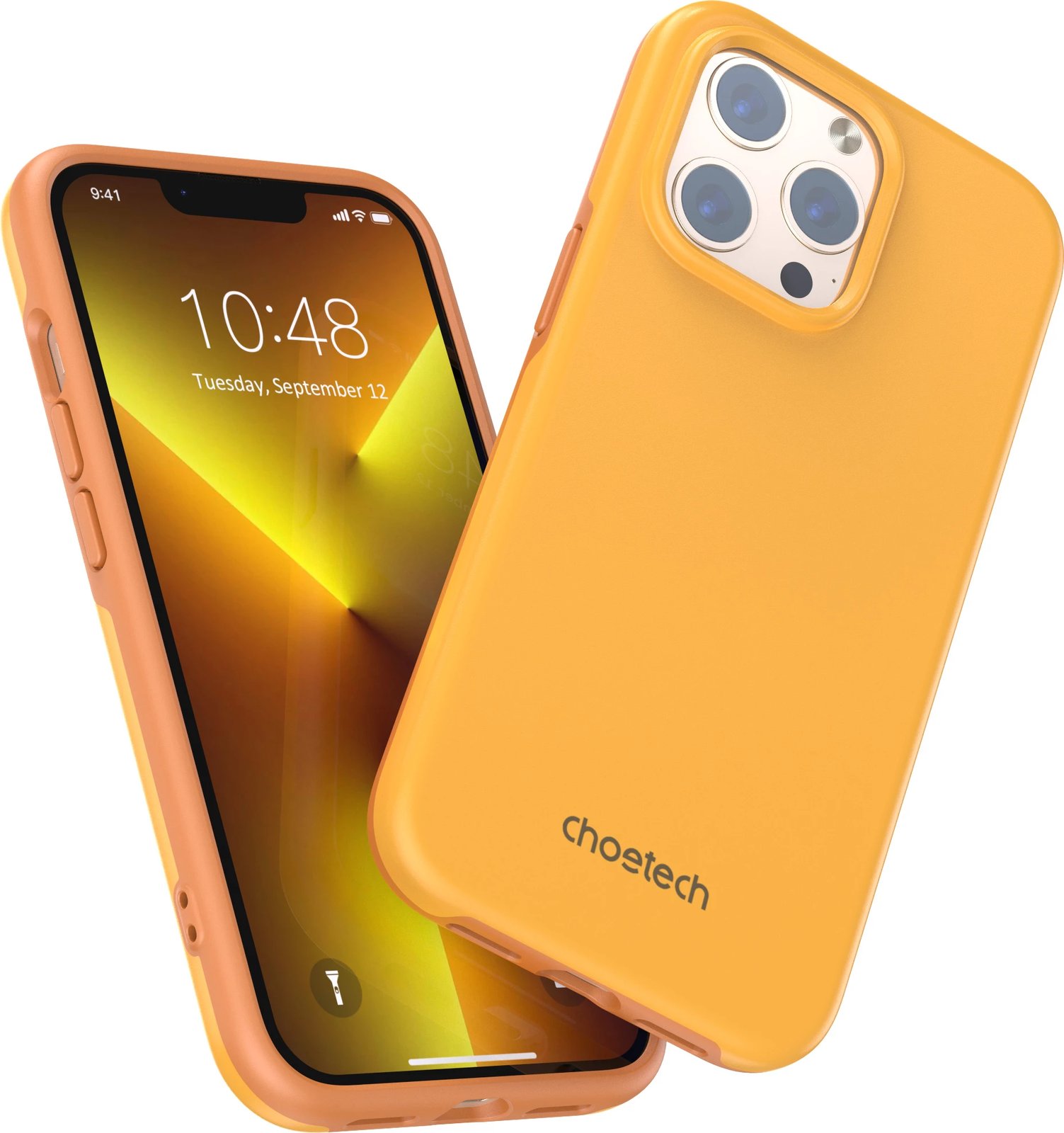 Mbështjellës Choetech PC0113-MFM-YE për iPhone 13 Pro, Made For MagSafe, portokalli