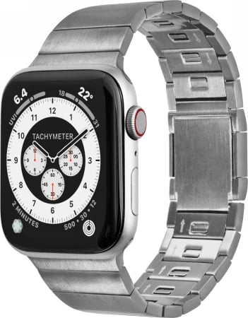 Rrip metalik për Apple Watch LAUT LINK 2.0, 42/44/45/49 mm, argjend