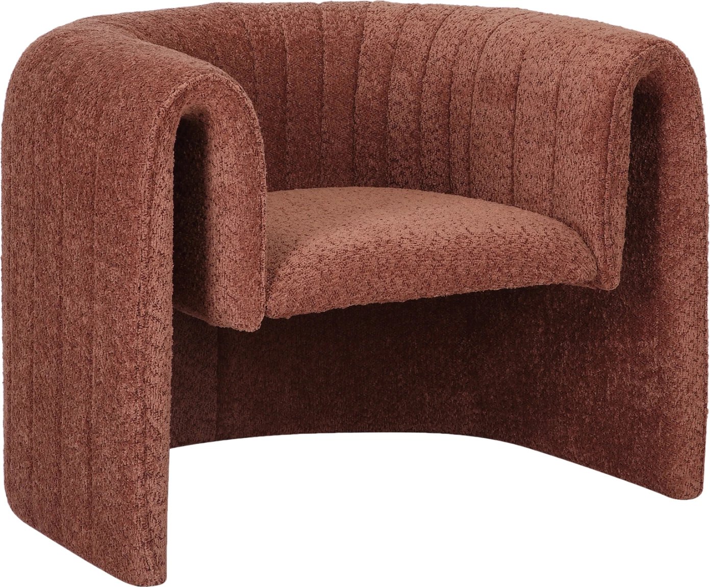 Fotelje RIKER FH9682.02 kornizë metalike, pëlhurë e kuqe tullë, 92x74x69H cm