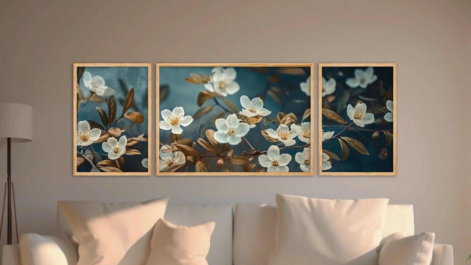 Set pikturash dekorative me kornizë, MDF, shumëngjyrëshe, 3 copë, Wallity, Huhu312, 50x140cm