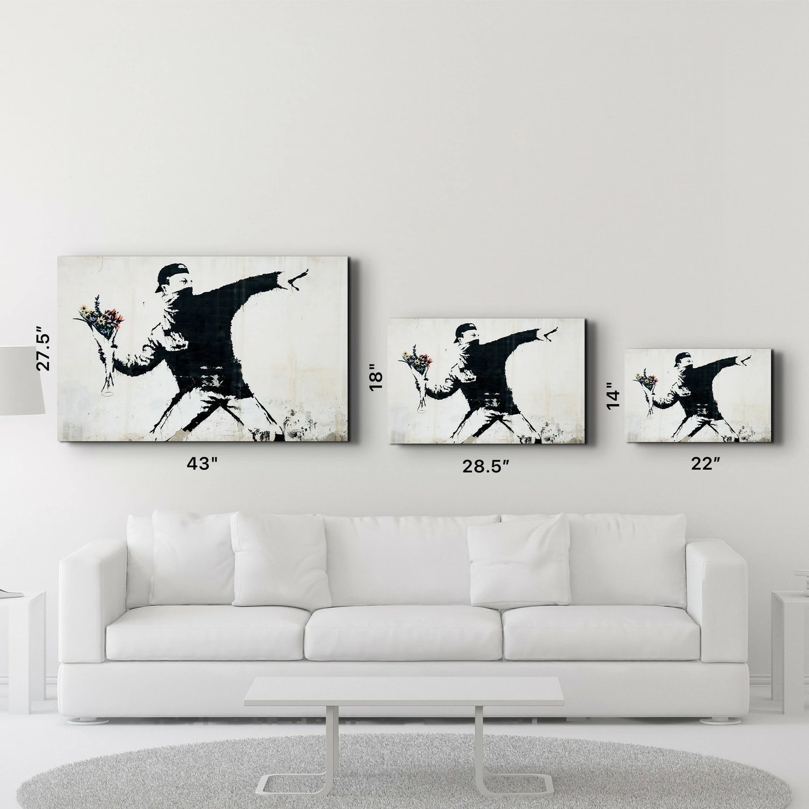 Pikturë dekorative prej xhami të temperuar, shumëngjyrëshe, CAM-6008, 46x72cm