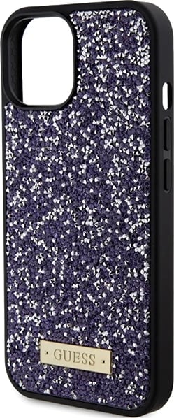 Mbështjellës Guess Rhinestone Metal Logo për iPhone 15, Rozë Mbështjellës Guess Rhinestone Metal Logo për iPhone 15, Rozë