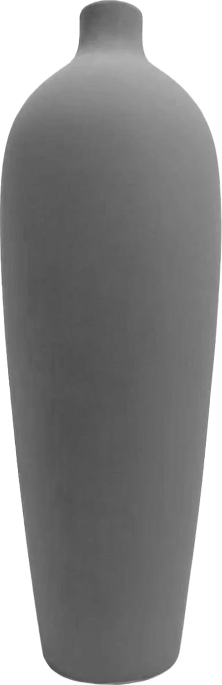 Dekor tavoline prej qeramike, gri mat, FH4624.03, Φ24x70Hcm