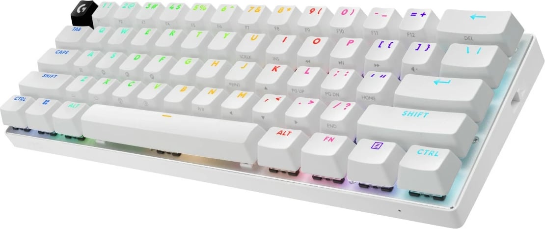 Tastierë Logitech PRO X 60 TKL LIGHTSPEED, RGB, wireless, e bardhë