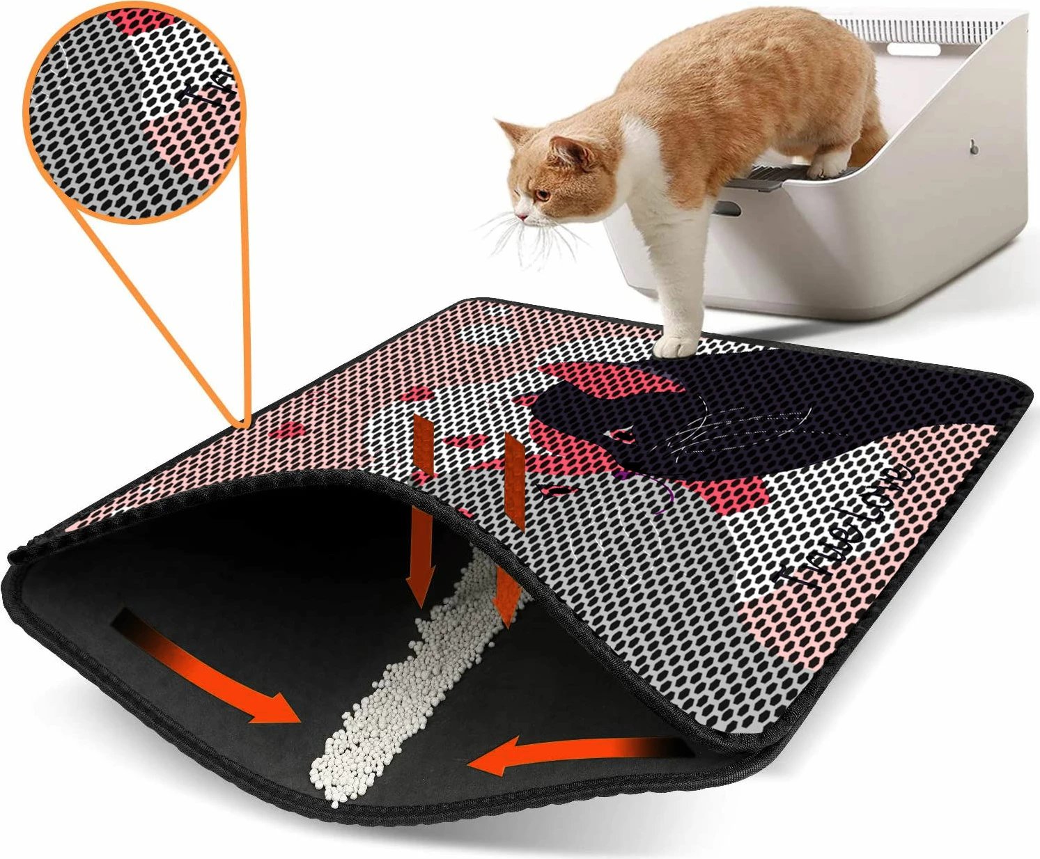 Tapet për rërë maceje, shumëngjyrësh, Paws & Whiskers, Nrszn0218, 45x60cm