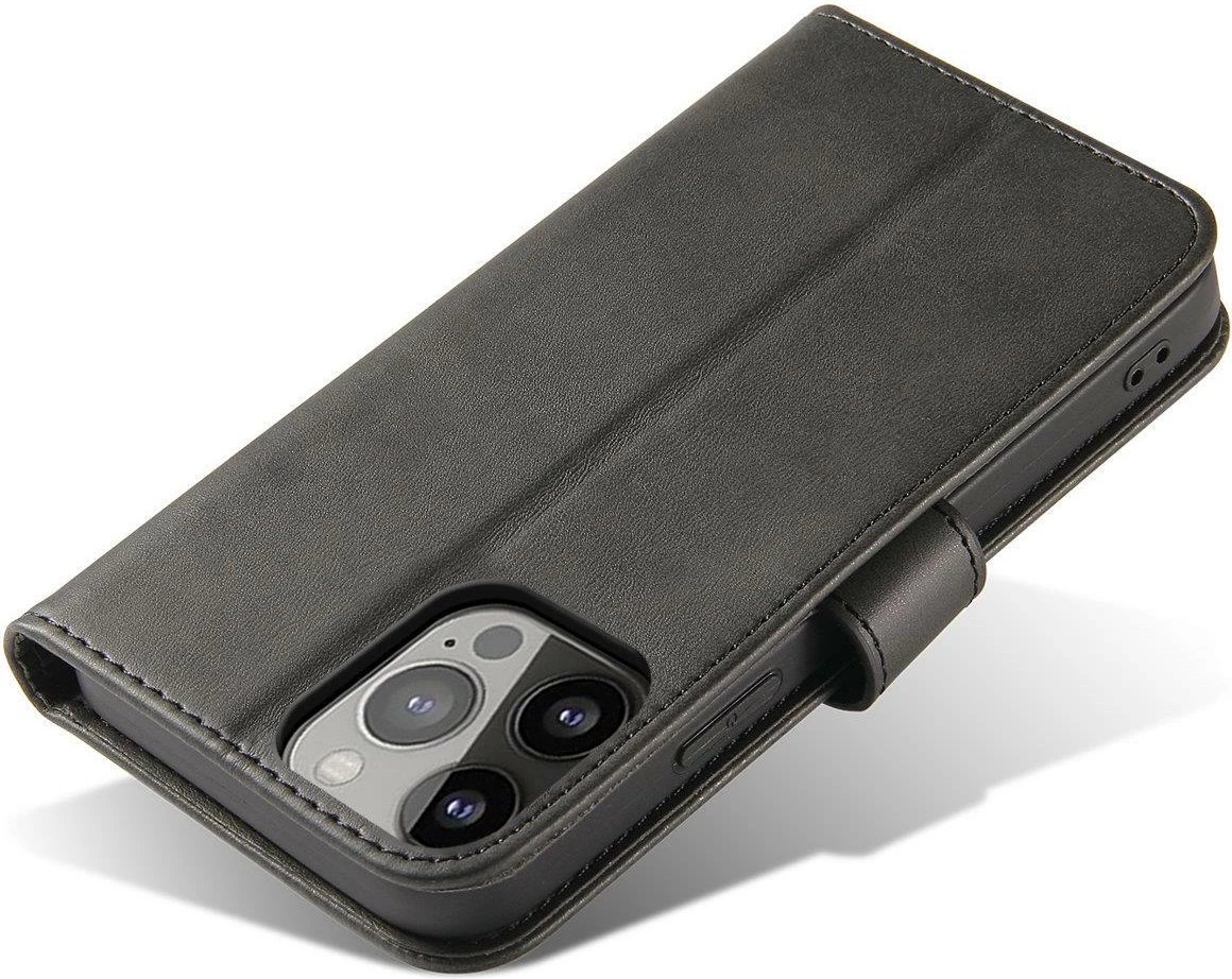 Mbështjellës Hurtel Magnet Case me kapak dhe portofol për Samsung Galaxy S23 FE, i zi