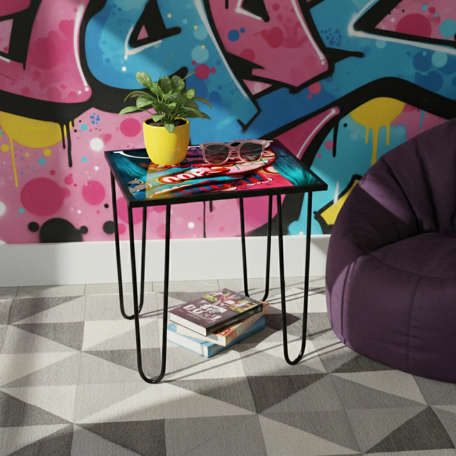 Tavolinë kafeje Skye Decor, Shb-032-B, shumëngjyrëshe