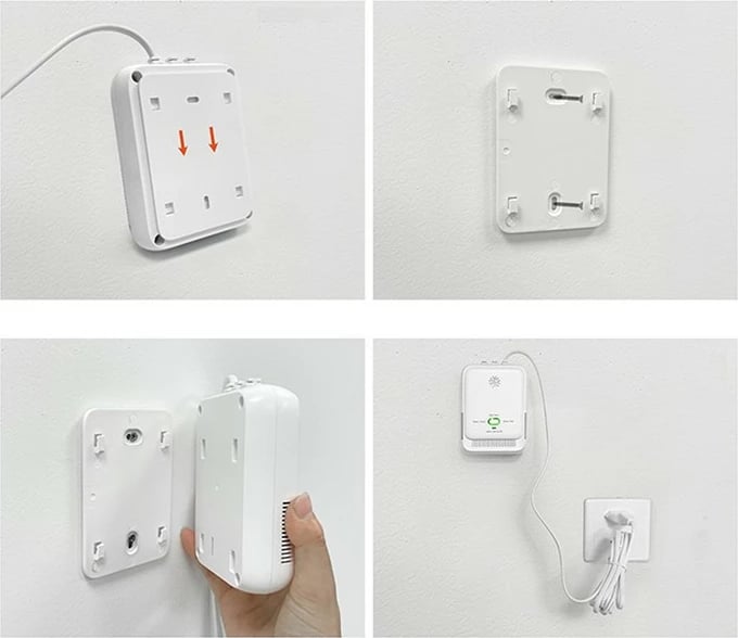 Sensor gazi dhe monoksidi karboni, Qoltec, 52578, alarm 85dB me LED, furnizim 220-240V, i bardhë