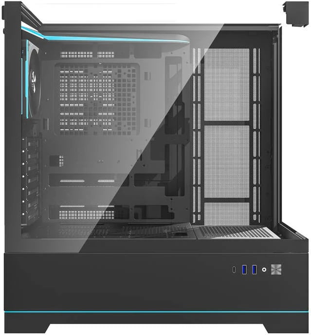 Kasë Darkflash DY450 PRO, Big Tower, ARGB, xham i temperuar, e zezë