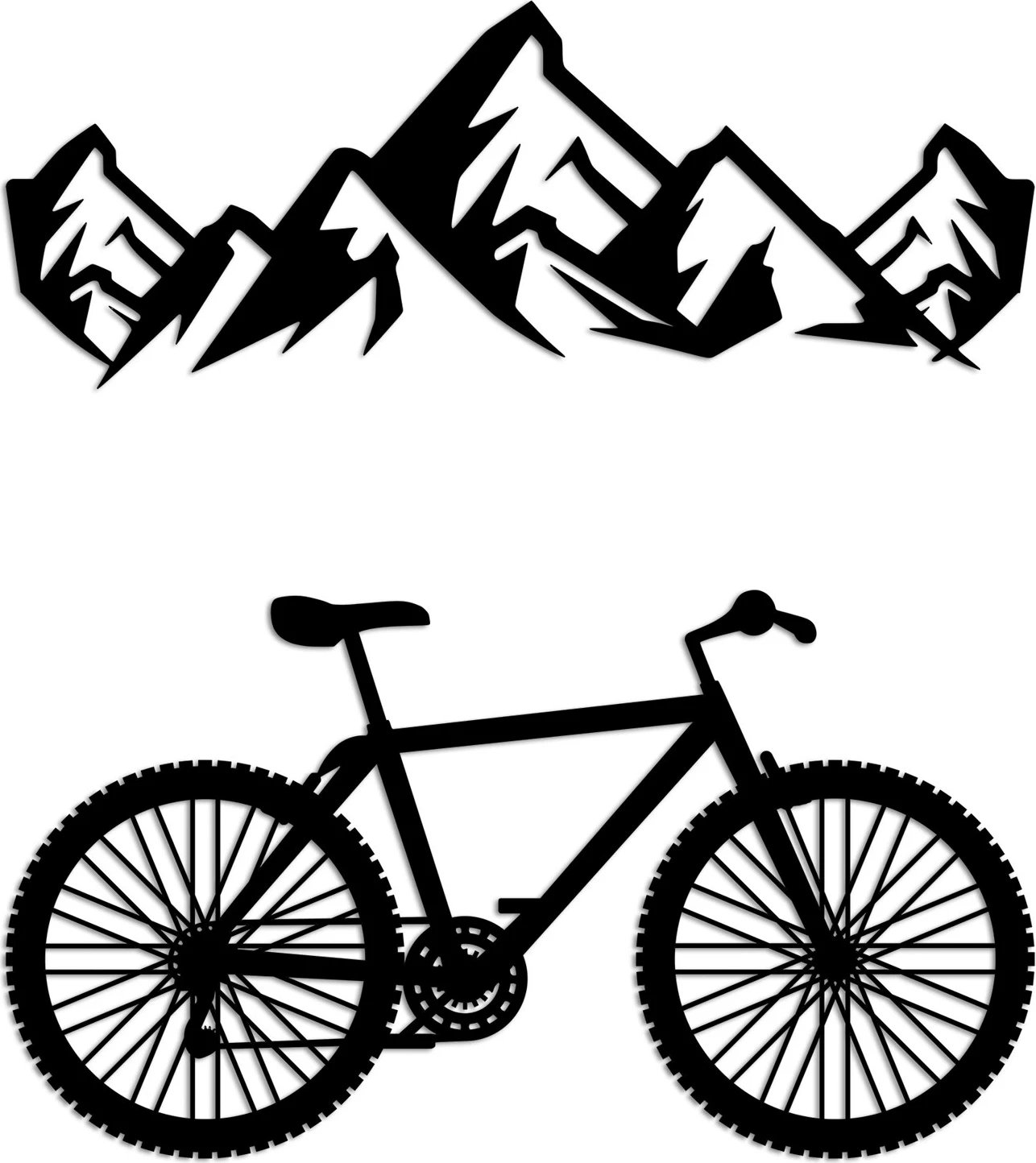 Aksesor dekorativ metalik për mur, male dhe biçikletë, Wallity, M