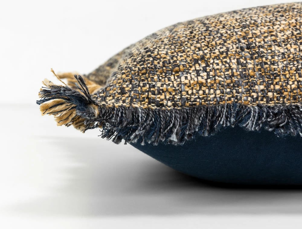 Jastëk dekorativ BLUING A, pambuk-viskozë, blu-bezhë, 50x50cm