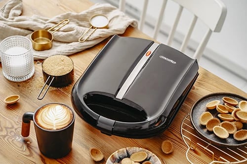 Aparat për biskota në formë arre, Mesko, MS3041, 24 gjysma XL, 1600W, e zezë