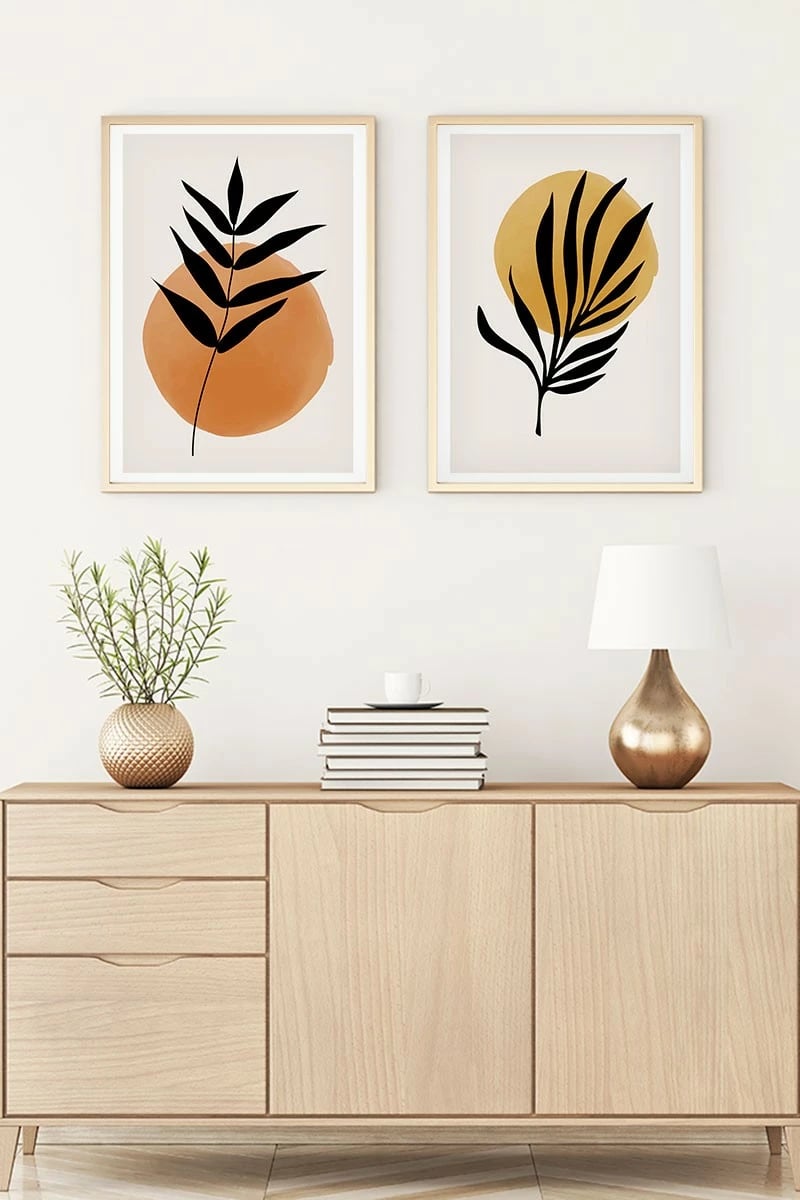 Pikturë dekorative me kornizë MDF (2 copë), Wallity, Huhu99, 20x30