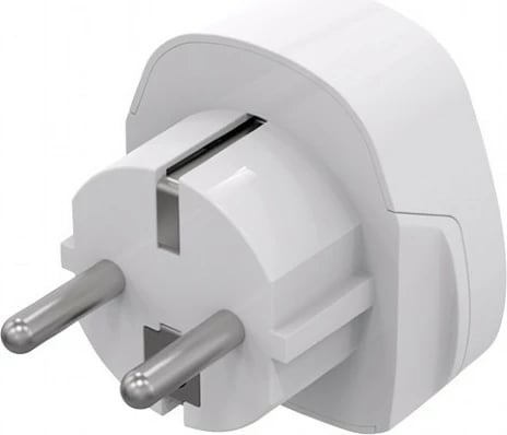 Adapter rryme udhëtimi, Gembird, A-AC-EUMINTF, 15A, prizë BE Schuko, i bardhë
