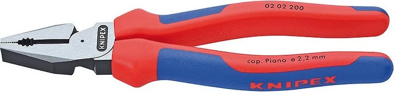 Darë Knipex 02 02 200, çelik, dorezë plastike, 200mm, kuqe/kaltër
