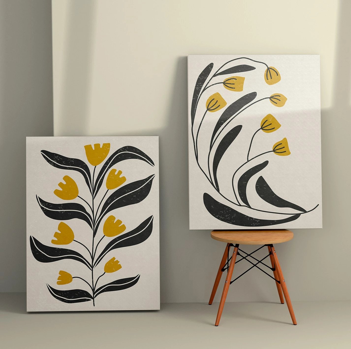 Pikturë dekorative në kanavacë (2 copë), Wallity, 2KNV4321, 50x70