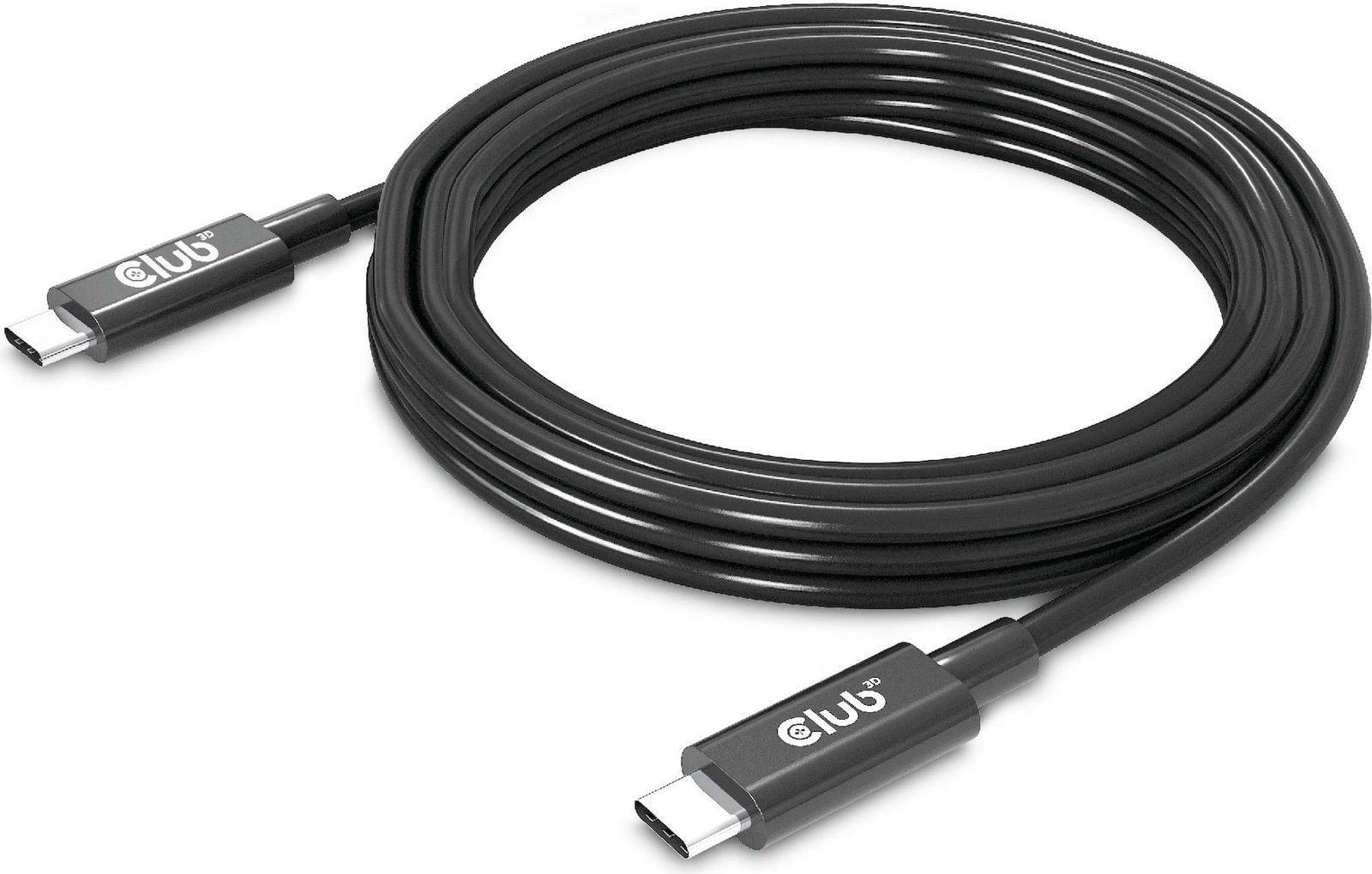 Kabllo USB Type-C Club3D 3m, 240W, 8K, 40Gbps, e zezë