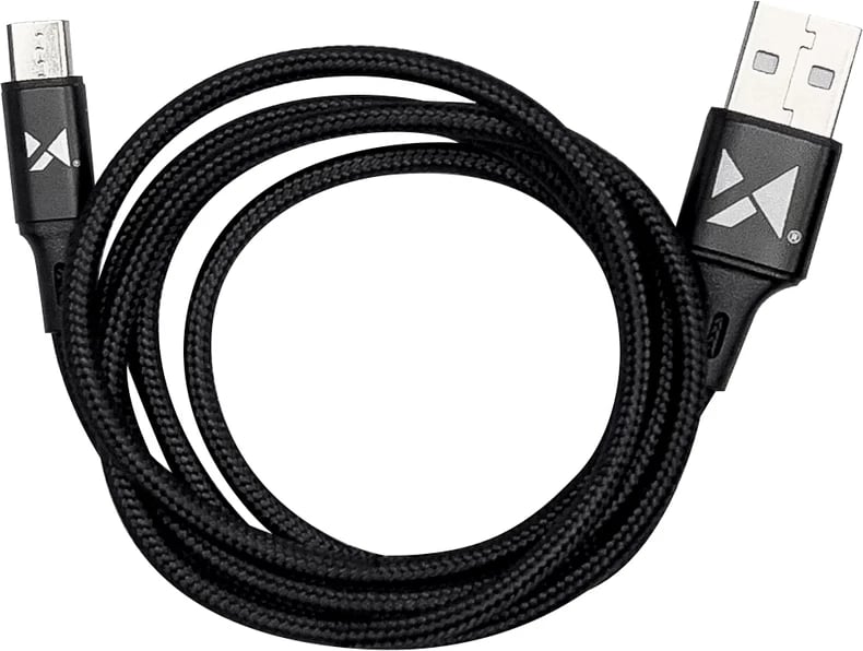 Kabllo USB-microUSB Wozinsky WUC-M1B, 1m, 2.4A, e zezë