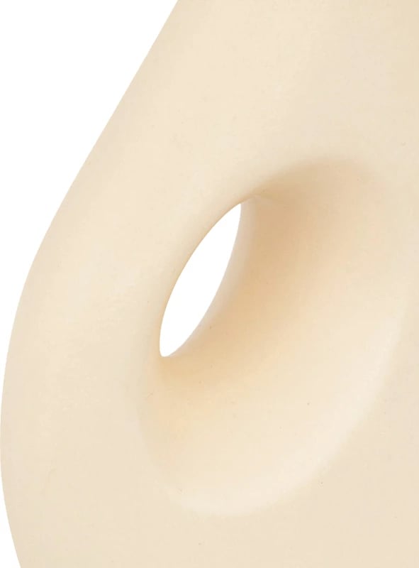 Vazo Theremy qeramike, ngjyrë bezhë, 19.2x8x30cm