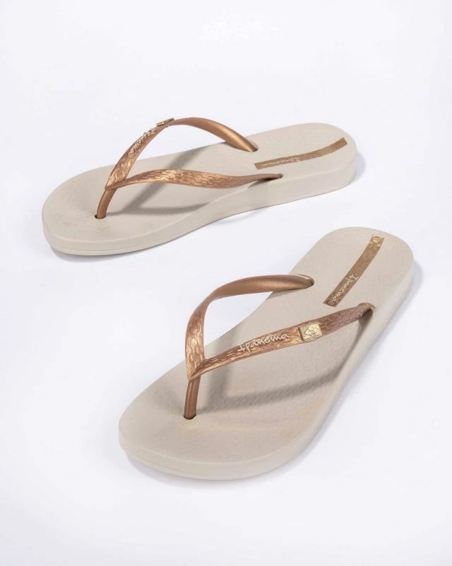 Flip-flops femra Ipanema, bezhë/krem