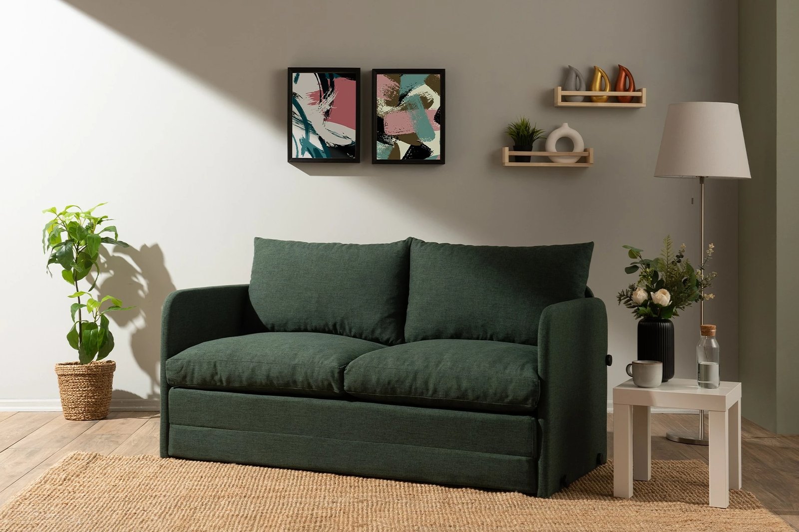 Divan-krevat dy ulës, ngjyrë e gjelbër, Saga XL, Atelier del Sofa