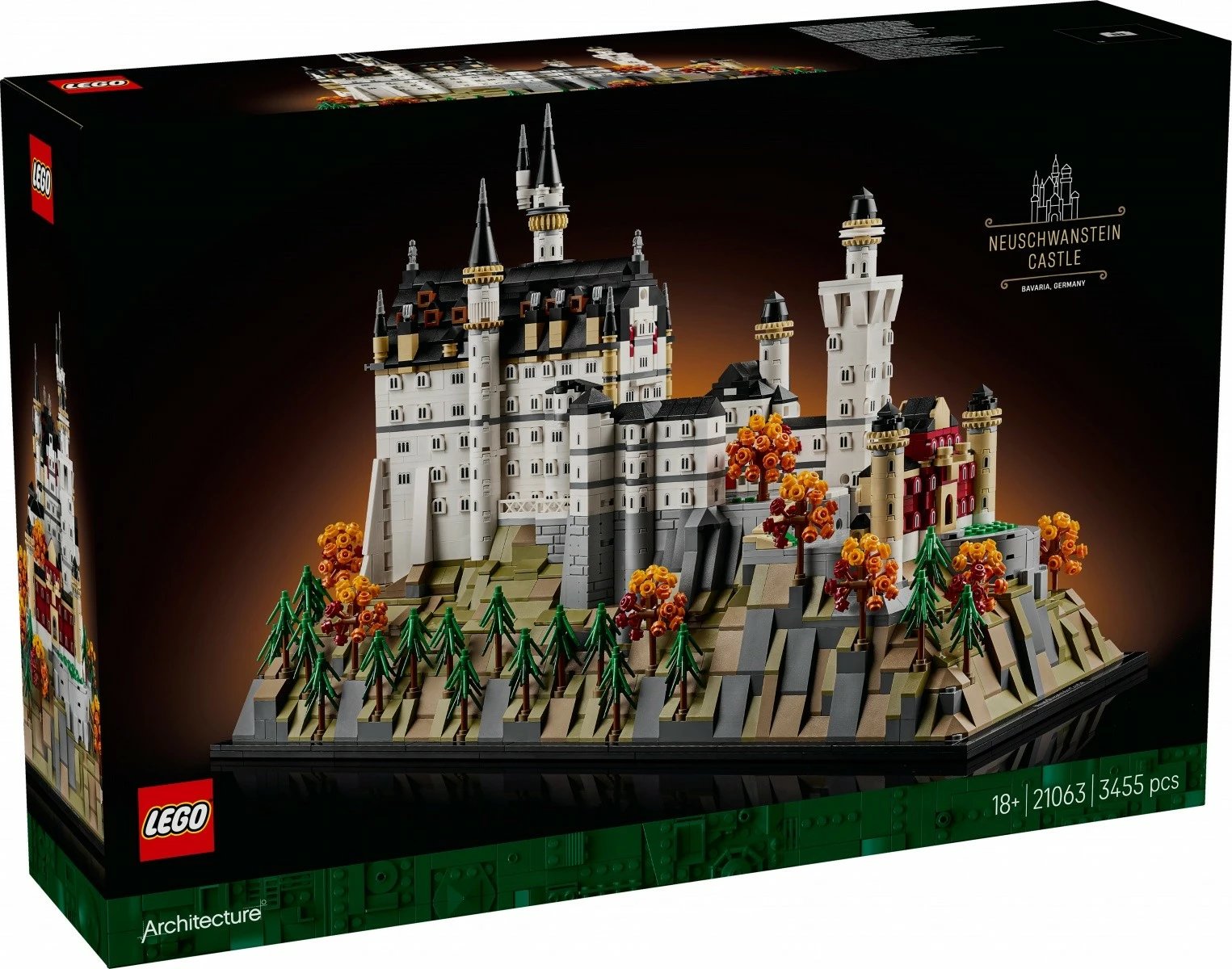 Set ndërtimi LEGO Architecture 21063 Neuschwanstein Castle, 3455 pjesë