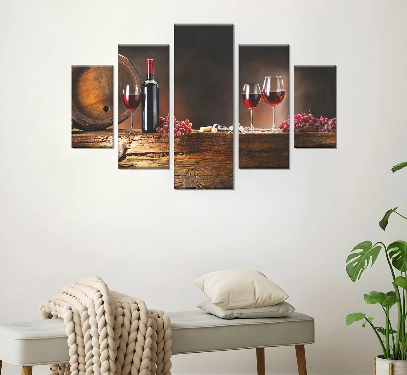 Pikturë dekorative MDF, shumëngjyrëshe, 5 pjesë, ST292