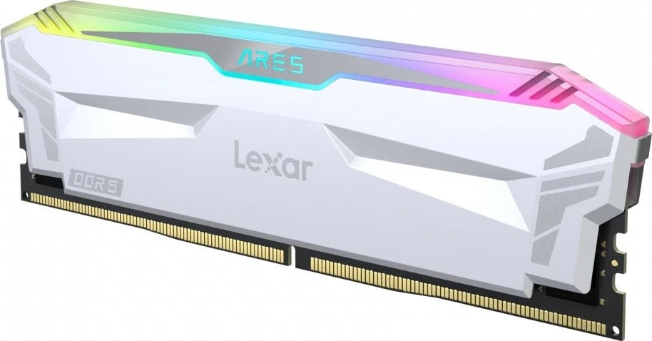 RAM Memorje Lexar ARES DDR5, 32GB (2x16GB), 6400MHz, RGB, Bardhë