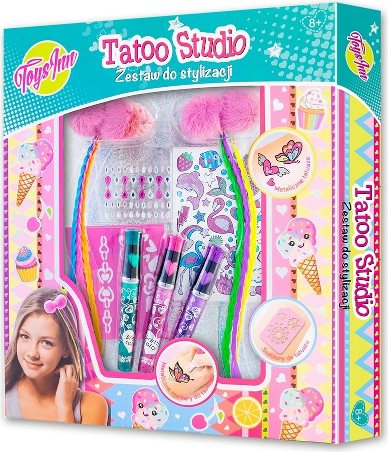 Set stilizimi flokësh dhe tatuazhe për fëmijë Stnux Tattoo Studio, Mix