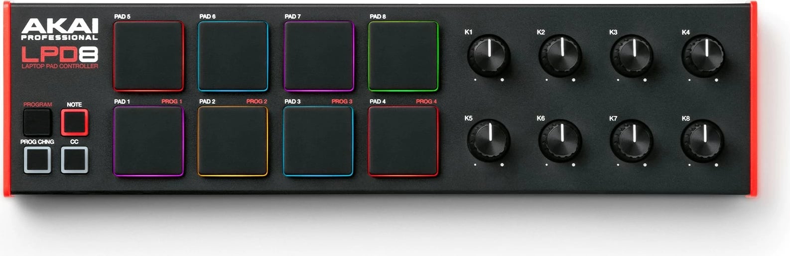 Kontrollues MIDI AKAI LPD 8 MKII, me USB