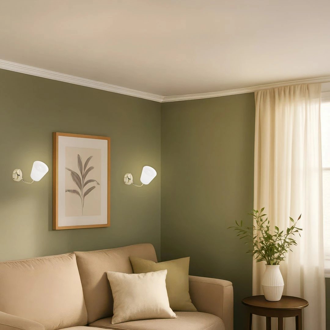 Llambë muri Activejet AJE-EMILY 1P GOLD, E27, 40W, Bardhë