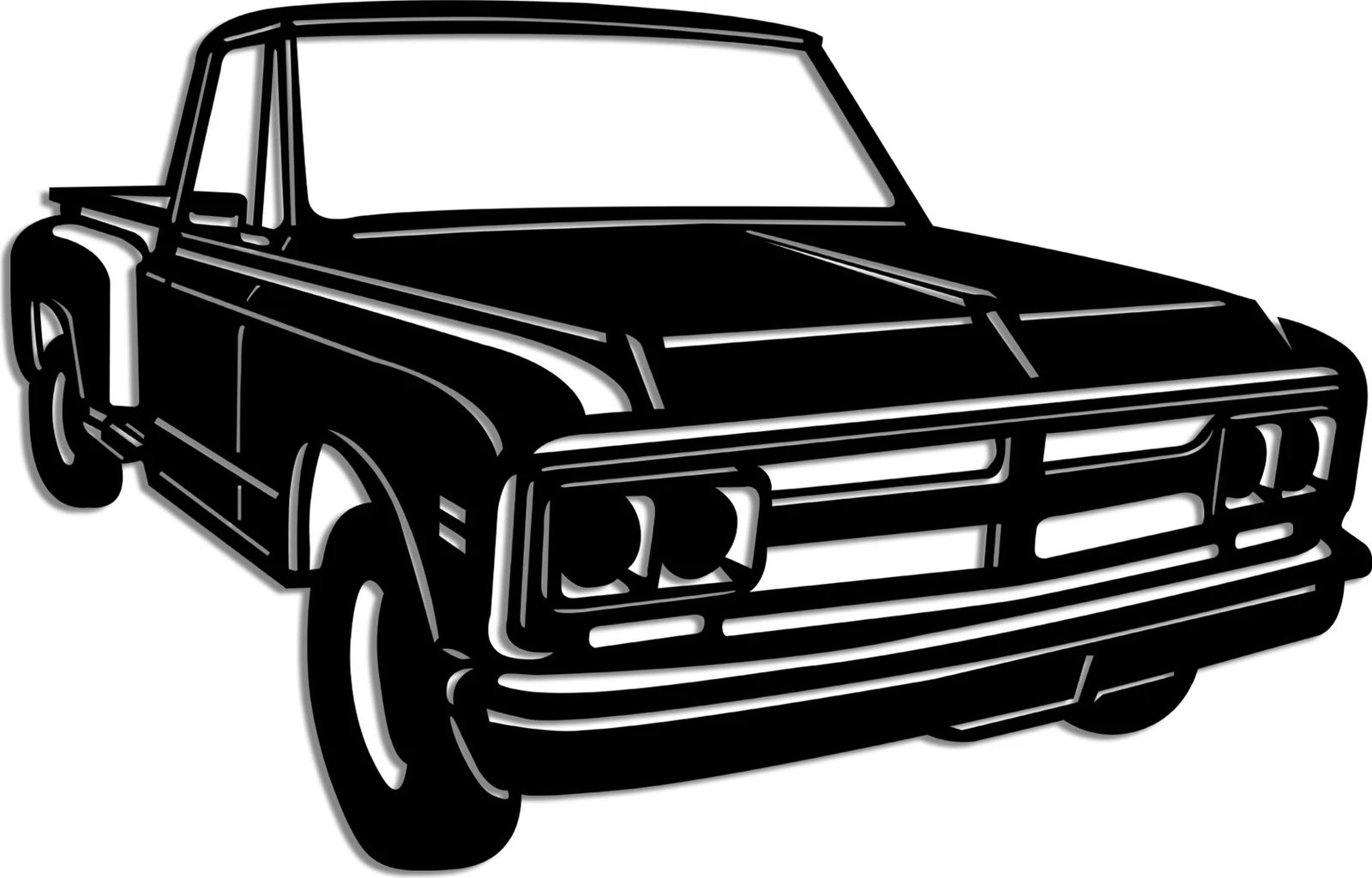 Aksesor dekorativ metalik për mur, Wallity, GMC C/K 1967