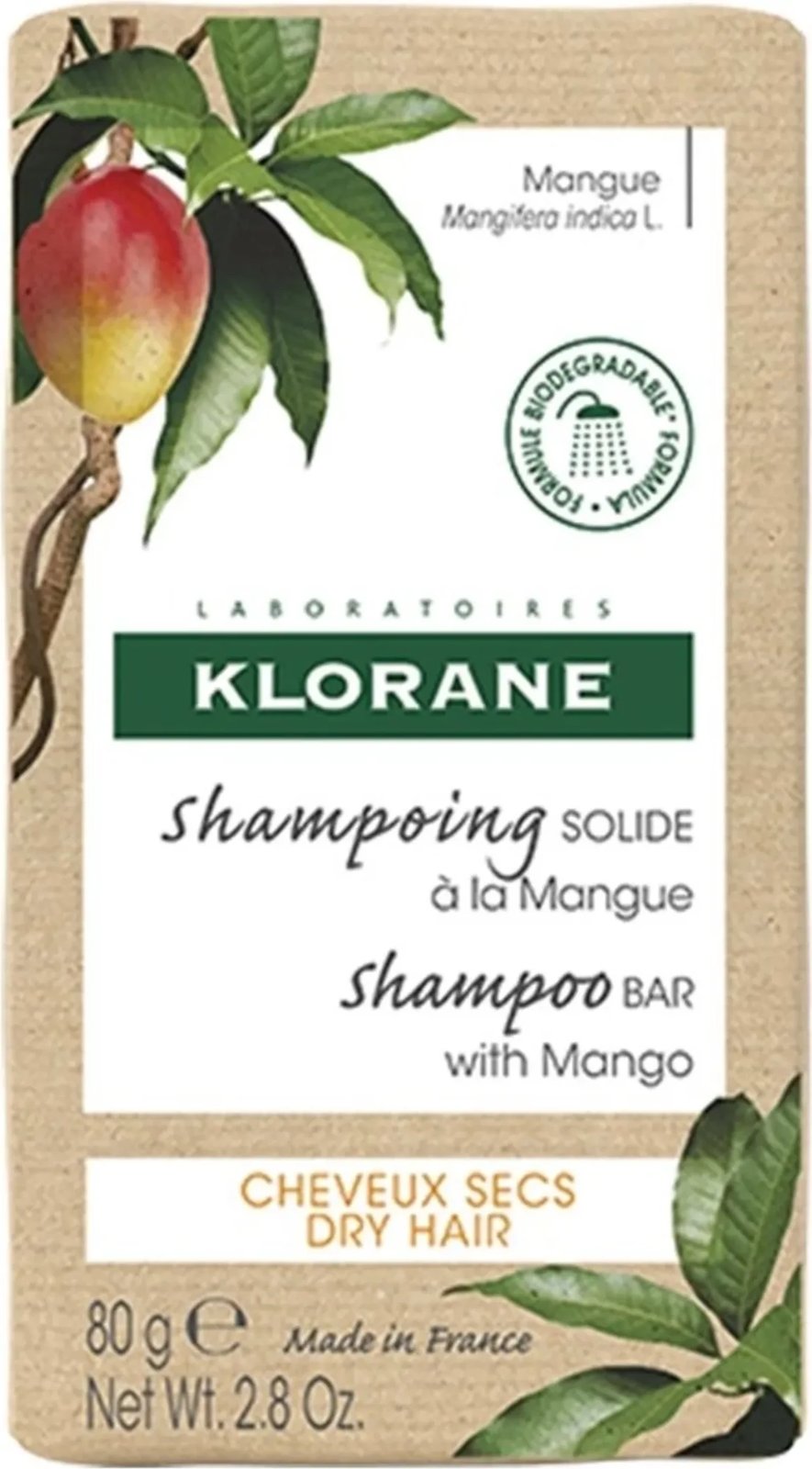 Shampon solid Klorane Mango unisex 80g