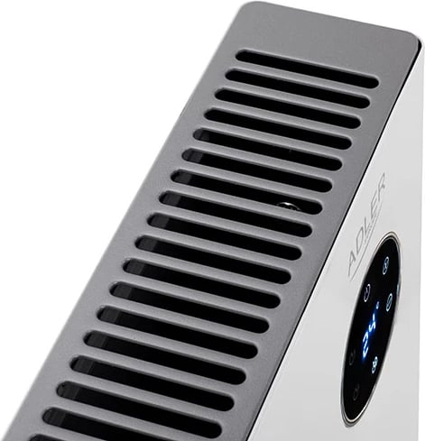 Ngrohës konvektor Adler AD 7752 2000W, ekran LED me prekje, telekomandë, timer 1–24h, IPX24, i bardhë/gri