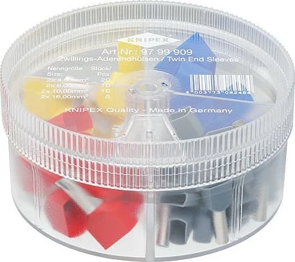 Set ferrula Knipex 97 99 909, kuti plastike, shumëngjyrëshe