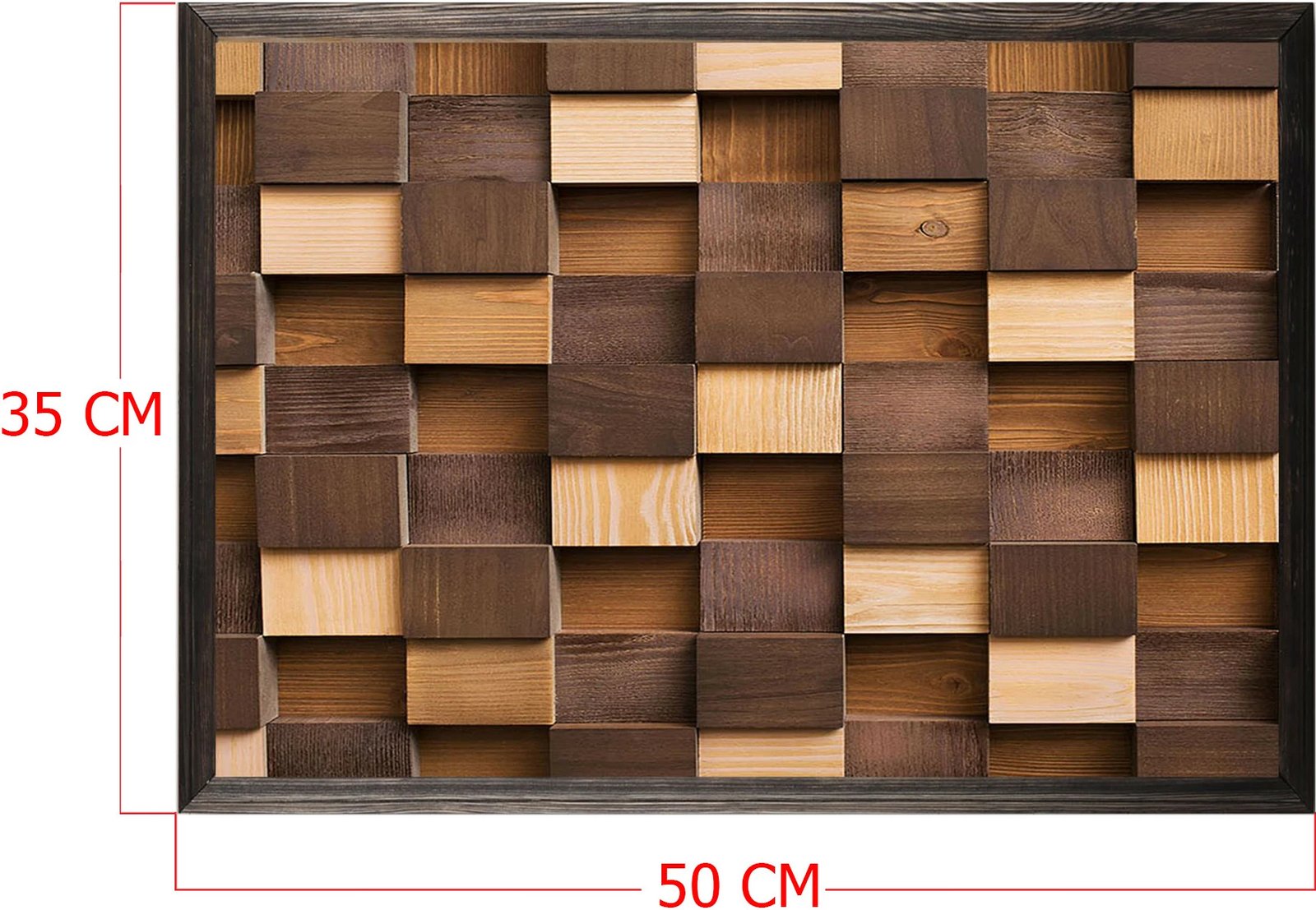 Pikturë dekorative me kornizë druri, ngjyra të çelëta dhe të errëta, Wallity