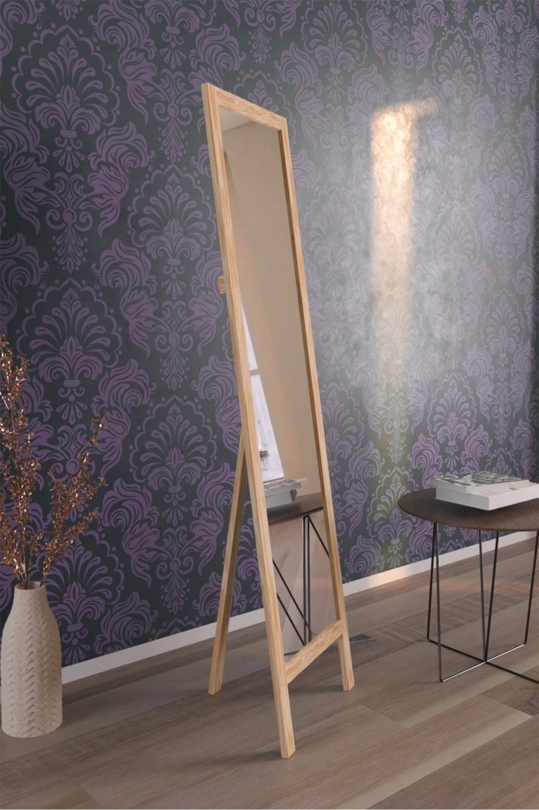 Pasqyrë qëndrore Cheval, ngjyrë druri, Skye Decor, 45x140cm